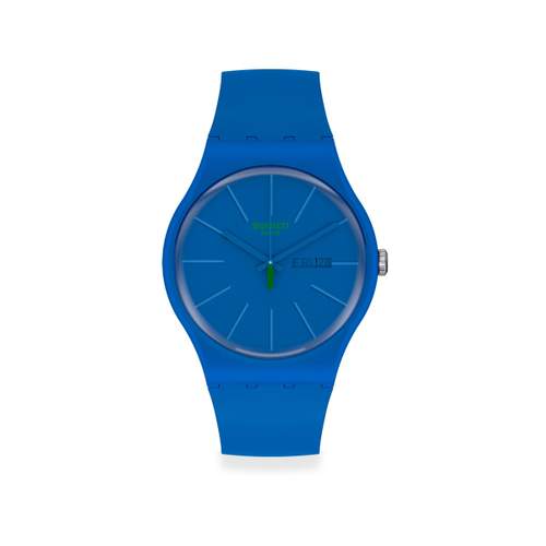 Montre Swatch mixte plastique bleu