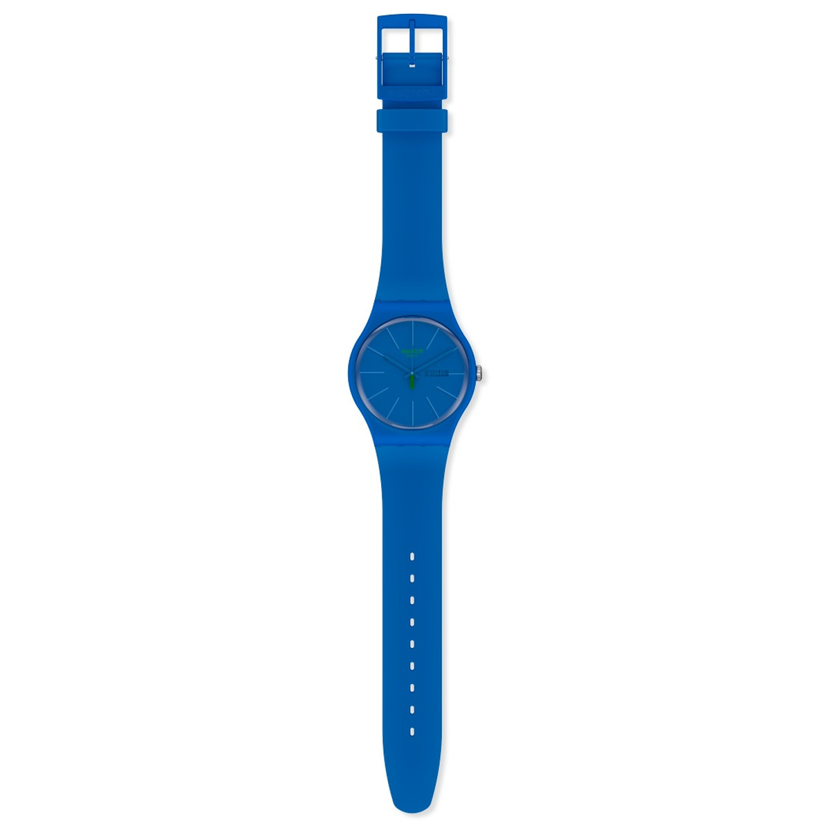 Montre Swatch mixte plastique bleu - vue D1
