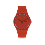 Montre Swatch mixte plastique rouge - vue 1