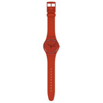 Montre Swatch mixte plastique rouge - vue D1