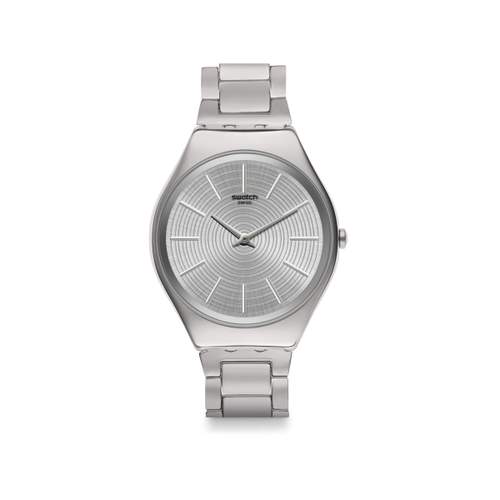 Montre Swatch mixte acier gris
