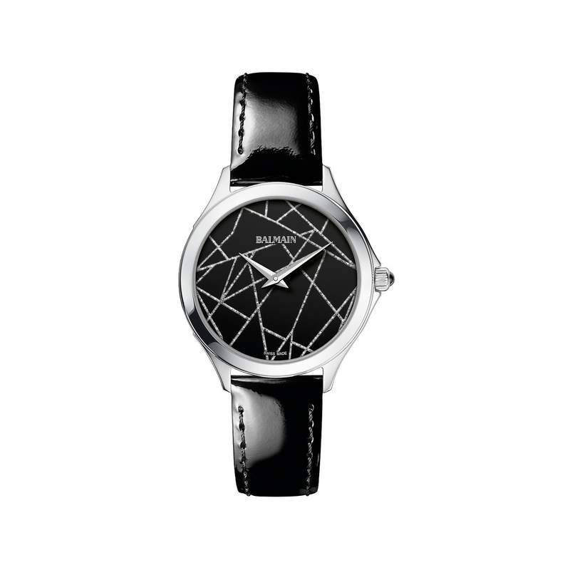 Montre Balmain femme acier cuir noir - vue 1