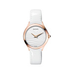 Montre Balmain femme acier doré rose cuir blanc - vue 1
