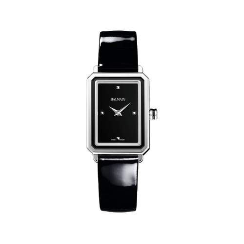 Montre Balmain femme acier cuir noir