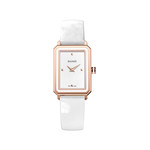Montre Balmain femme acier doré rose cuir blanc - vue 1