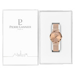 Montre Pierre Lannier femme acier doré rose milanais - vue D5
