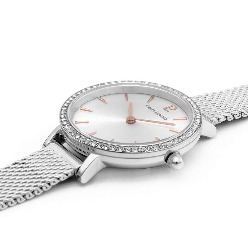 Montre Pierre Lannier femme acier milanais - vue D1