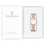 Montre Pierre Lannier femme acier doré rose milanais - vue D5