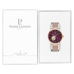 Montre Pierre Lannier femme automatique acier doré rose - vue D5