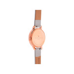Montre Olivia Burton femme acier doré rose cuir blanc - vue 3