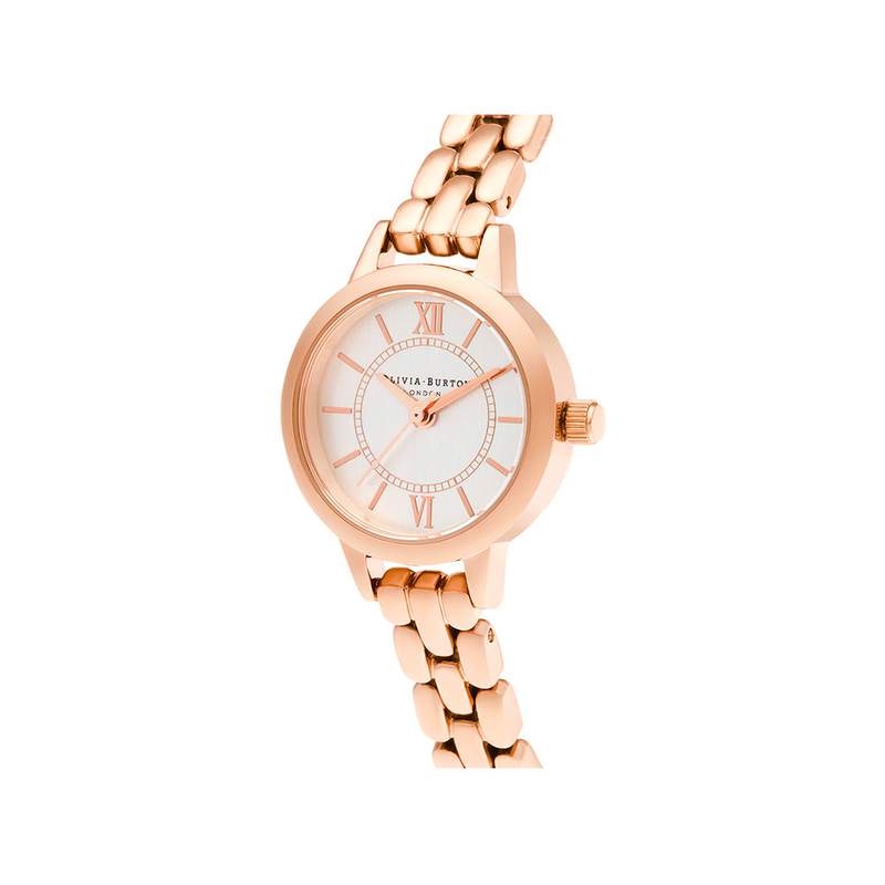 Montre Olivia Burton femme acier doré rose - vue 2