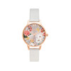 Montre Olivia Burton femme acier doré rose cuir gris - vue V1