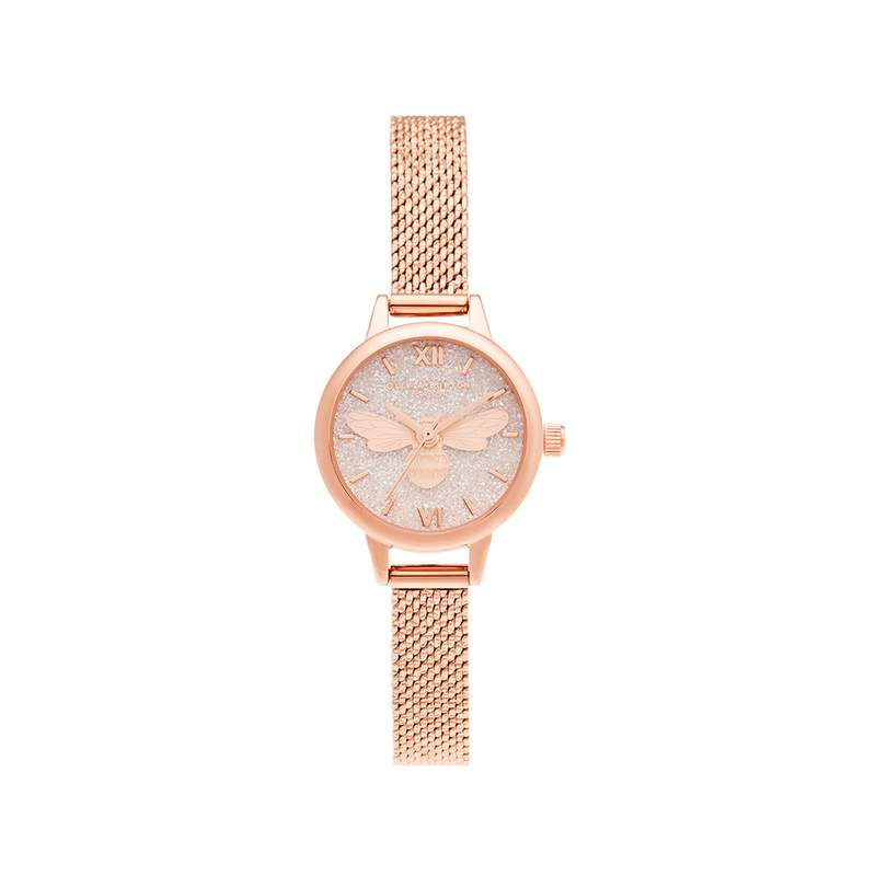 Montre Olivia Burton femme acier doré rose - vue 1