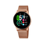 Montre Lotus connectée femme acier doré rose - vue 1