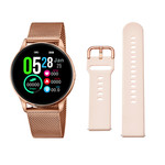 Montre Lotus connectée femme acier doré rose - vue D1