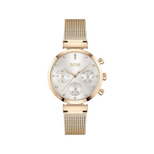 Montre Boss femme acier doré rose