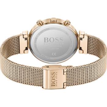 Montre Boss femme acier doré rose