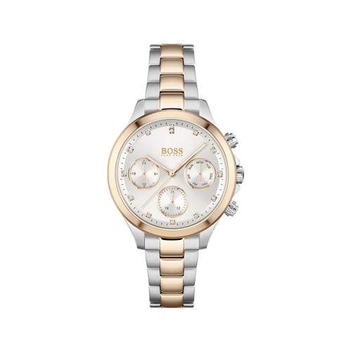 Montre Boss femme acier bicolore jaune