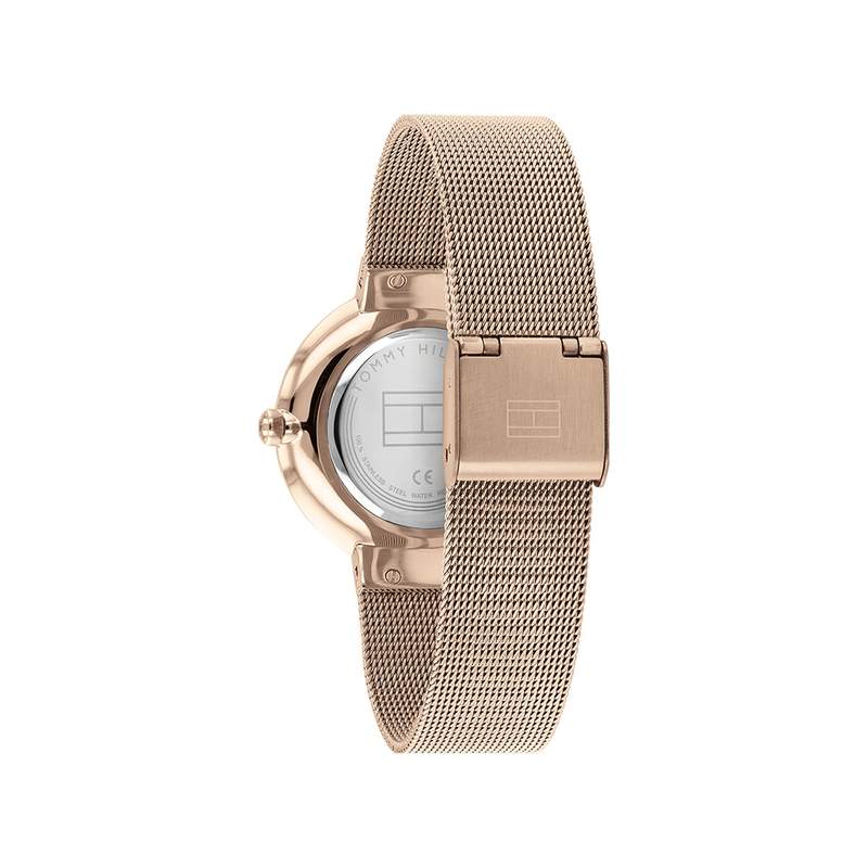 Montre Tommy Hilfiger femme acier doré rose - vue 3
