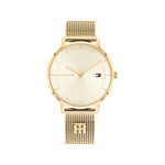 Montre Tommy Hilfiger femme acier doré jaune - vue 1