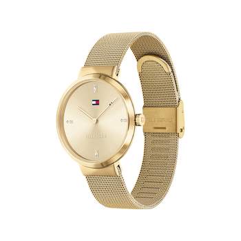 Tommy Hilfiger women's yellow gold steel watch