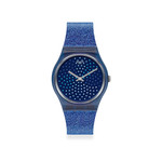 Montre Swatch femme plastique et silicone bleu - vue 1