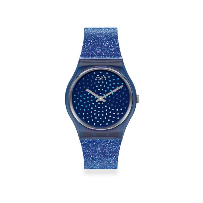 Montre Swatch femme plastique et silicone bleu - vue 1