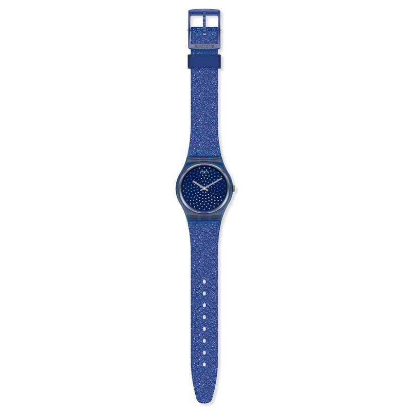 Montre Swatch femme plastique et silicone bleu - vue D1