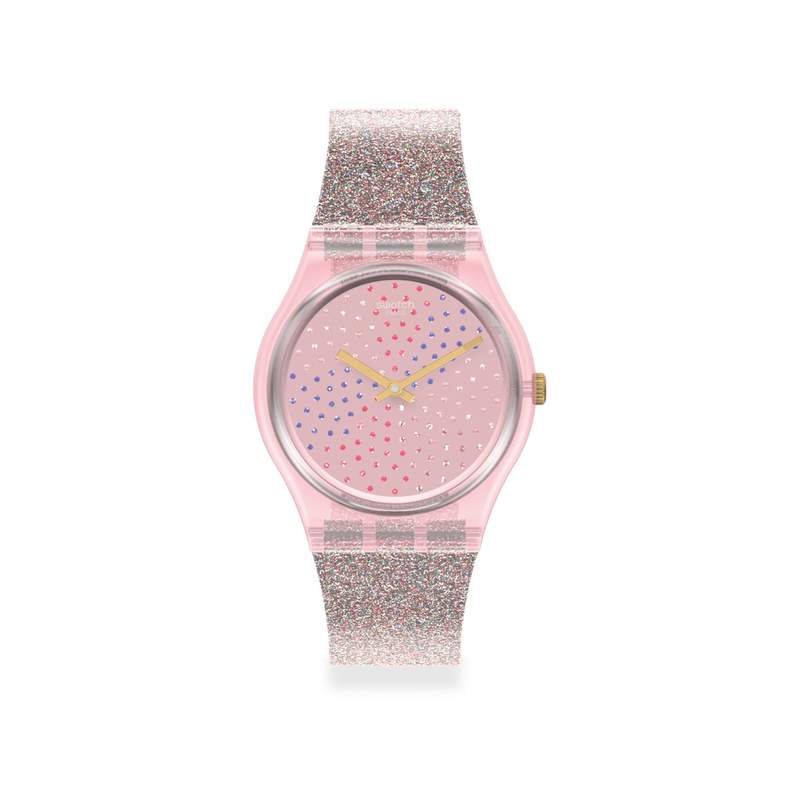 Montre Swatch femme plastique et silicone rose - vue 1