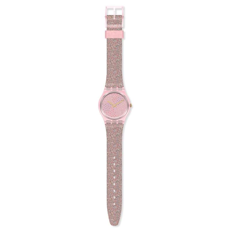 Montre Swatch femme plastique et silicone rose - vue D1