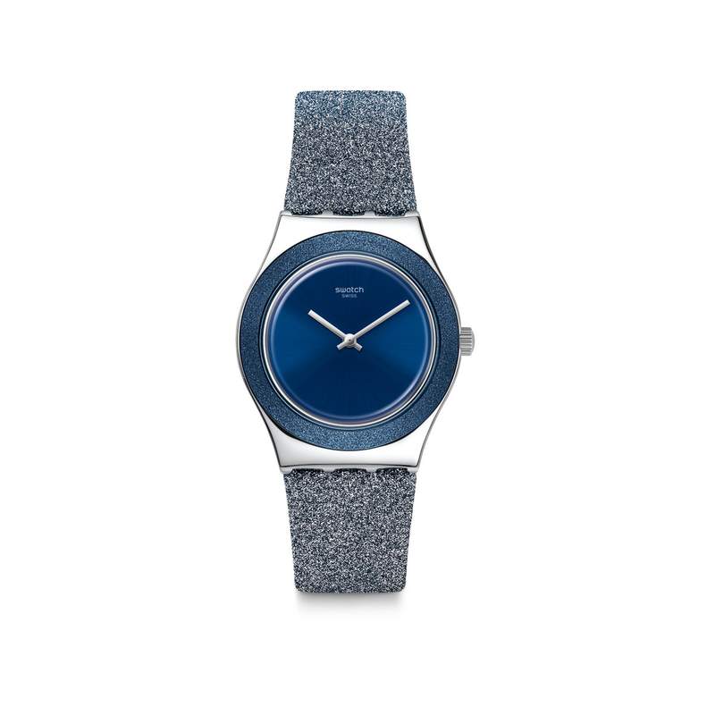 Montre Swatch femme acier synthétique bleu - vue 1