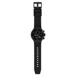 Montre Swatch mixte chronographe plastique silicone noir - vue D1