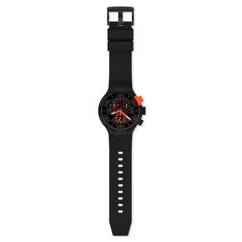 Swatch zwart siliconen kunststof chronograaf horloge
