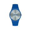 Montre Swatch mixte plastique et silicone bleu - vue V1