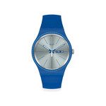 Montre Swatch mixte plastique et silicone bleu - vue 1