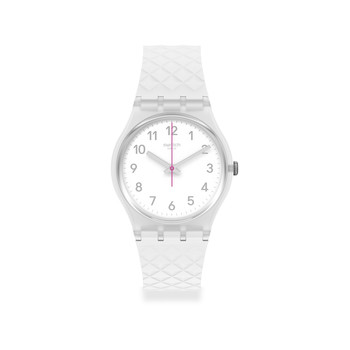 Montre Swatch mixte plastique silicone blanc