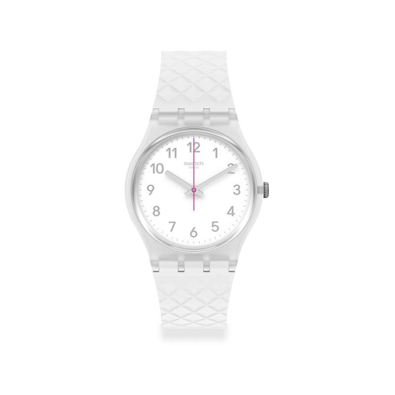 Montre Swatch mixte plastique silicone blanc - vue 1