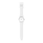 Montre Swatch mixte plastique silicone blanc - vue D1
