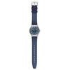 Montre Swatch mixte acier silicone bleu - vue VD1