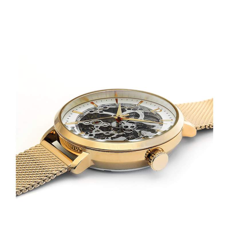 Montre Pierre Lannier Automatic femme automatique acier doré jaune - vue 2