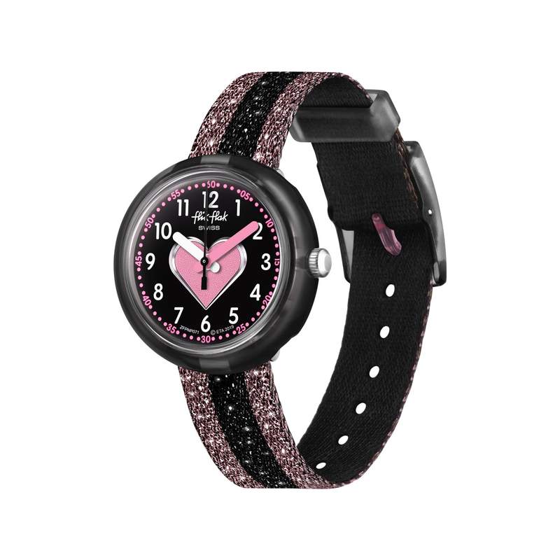 Montre Flik Flak enfant tissu noir - vue 1