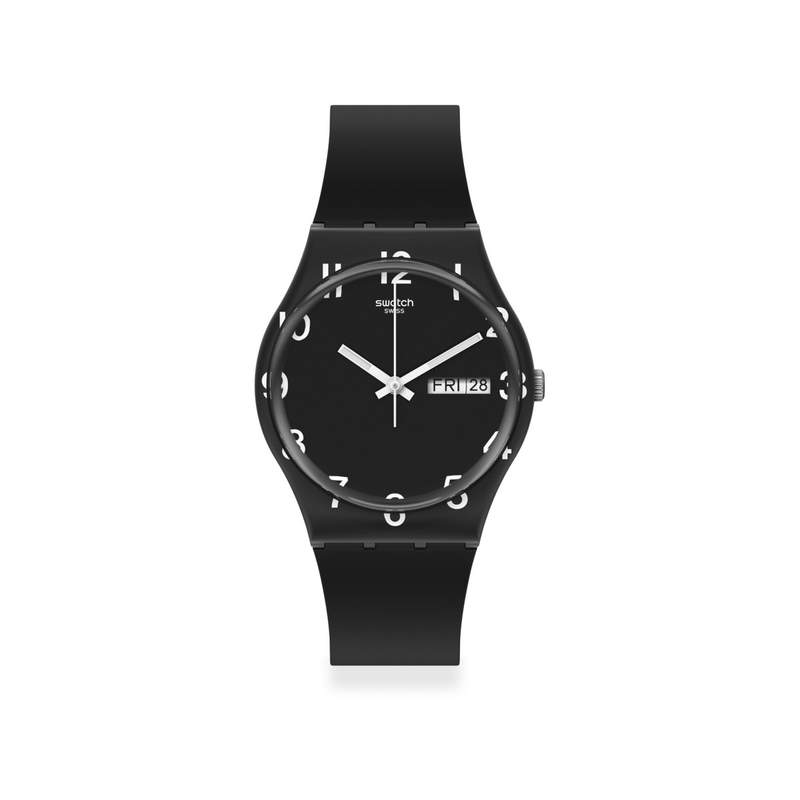Montre Swatch mixte silicone noir - vue 1
