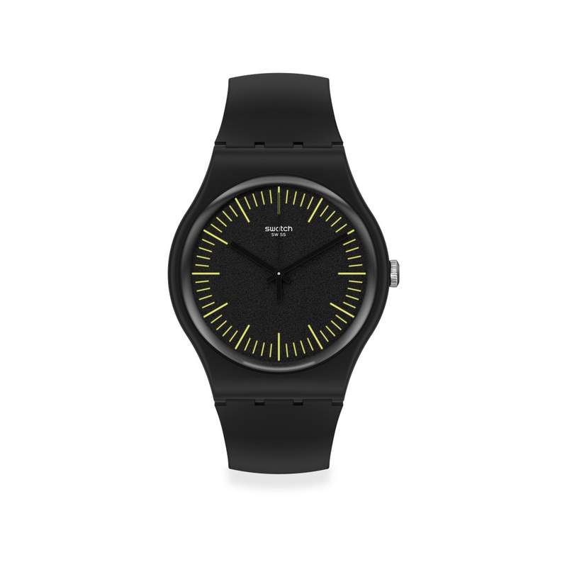 Montre Swatch mixte silicone noir - vue 1