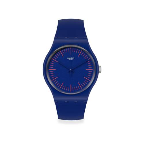 Montre Swatch mixte silicone bleu