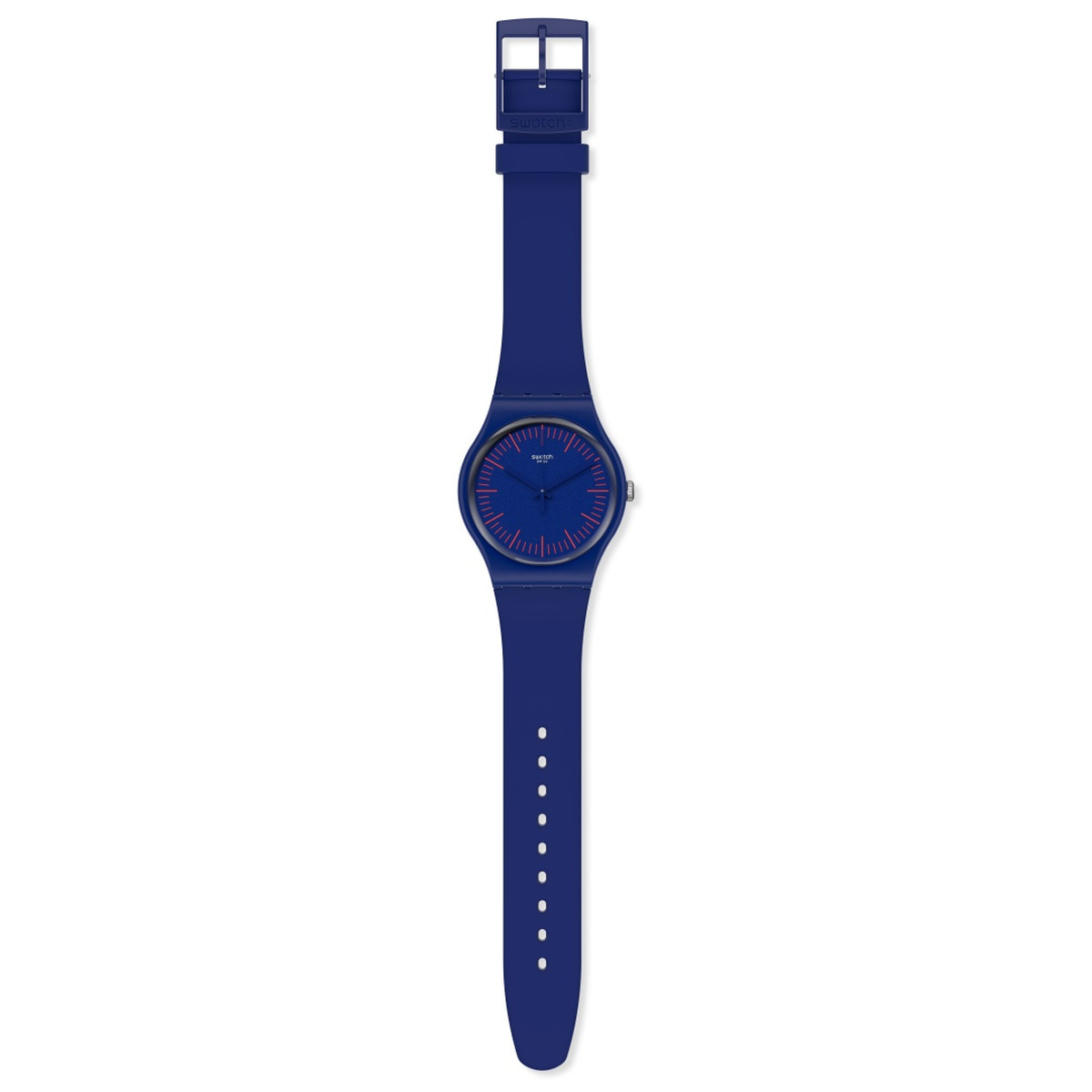 Montre Swatch mixte silicone bleu - vue D1