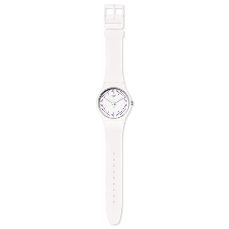 Montre Swatch mixte silicone blanc - vue D1
