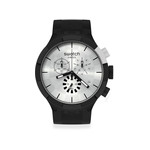 Montre Swatch enfant plastique et silicone noir - vue 1