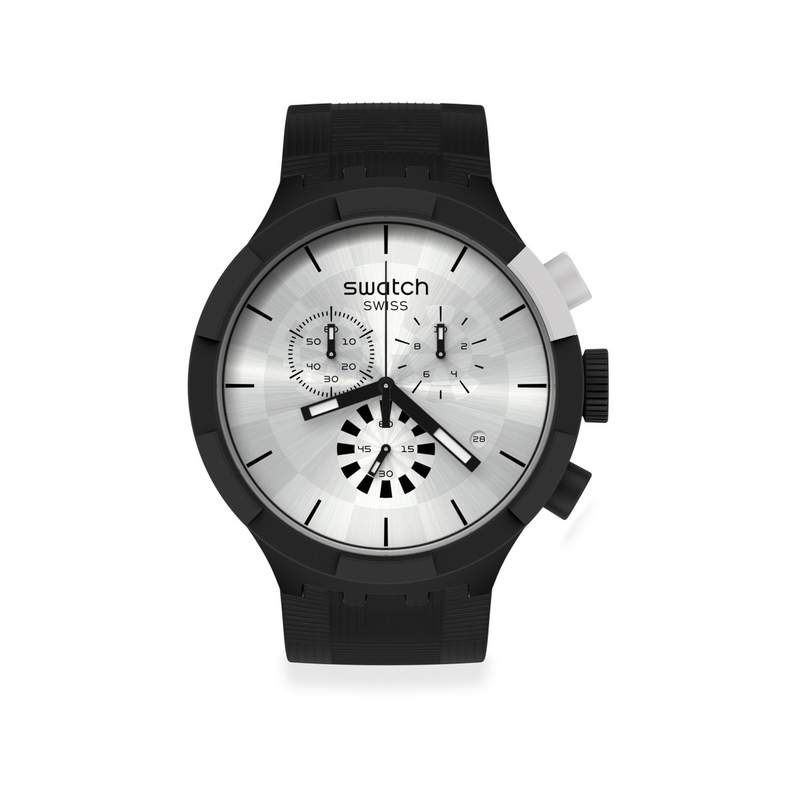 Montre Swatch enfant plastique et silicone noir - vue 1