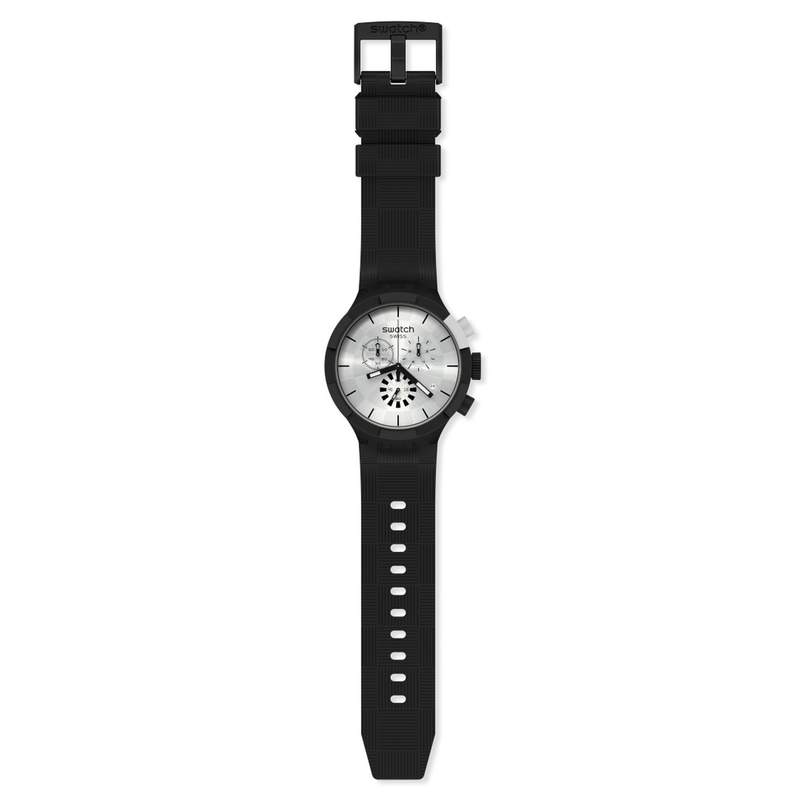 Montre Swatch enfant plastique et silicone noir - vue D1