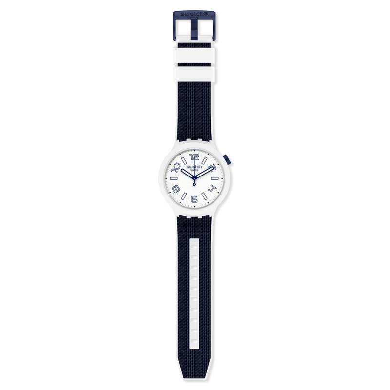 Montre Swatch enfant plastique et silicone blanc - vue D1